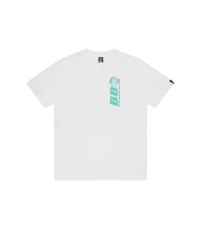 BB ASTRO REPEAT LOGO T-SHIRT - WHITE/GREEN LOGO