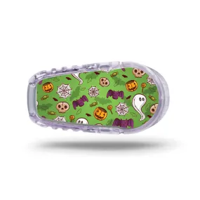 Dexcom G6 transmitter sticker: Green Halloween