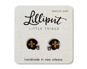 Fleur de Lys Helmet Earrings