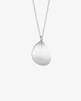 Leaf single necklace silver