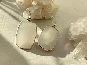 Light Grey Onyx Adora Earrings - Rectangle