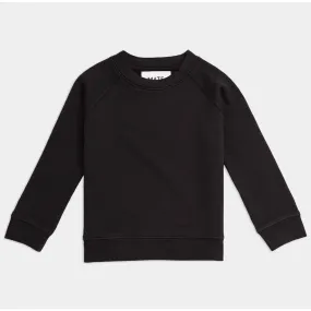 mini organic raglan sweatshirt | jet black