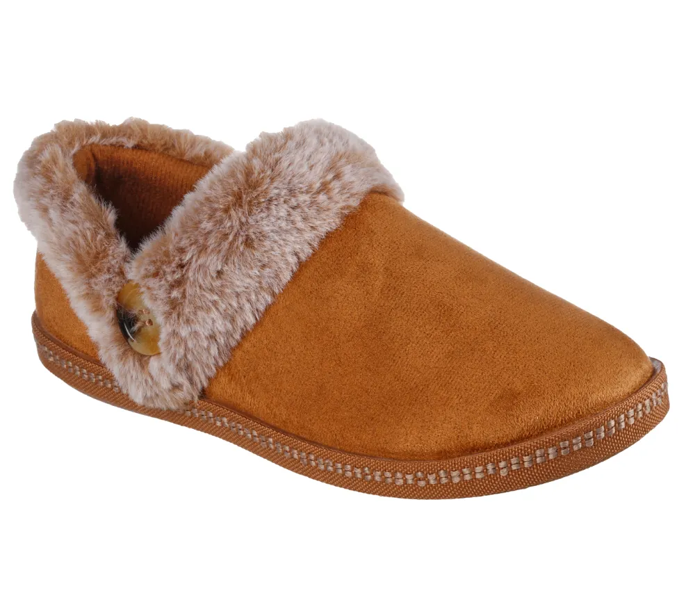 Papuci casual, dama, SKECHERS Cozy CampFire Fresh, 167219-CSNT maro, piele ecologica