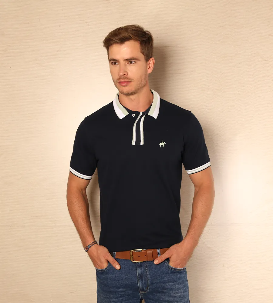 Polo Contraste Azul Navy Ref. 130111123