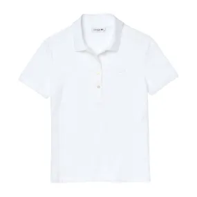 Polo Donna Lacoste Slim Fit Bianco