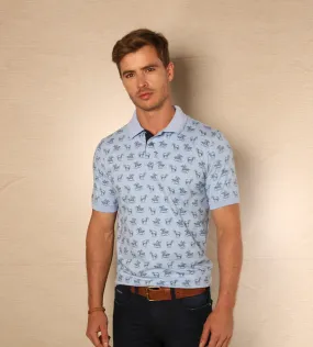 Polo Estampada Azul Celeste Ref. 131010424