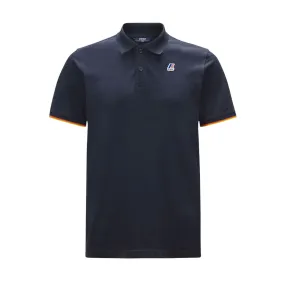 Polo K-Way Vincent Contrast Stretch Blu Navy