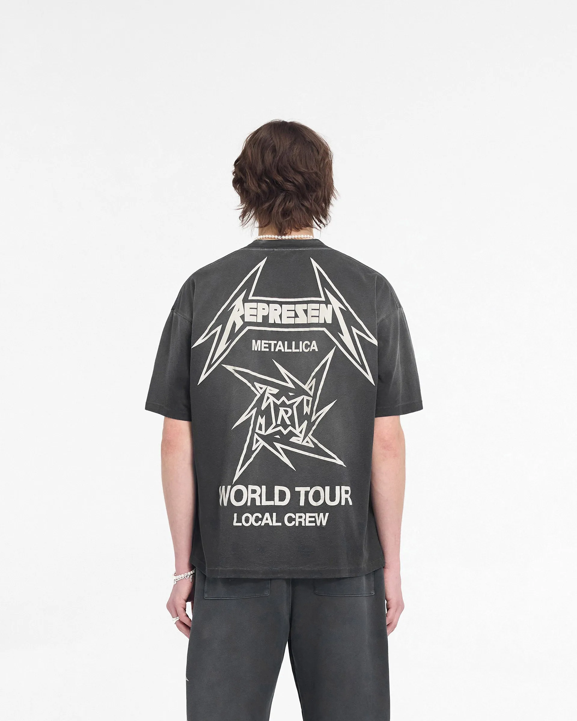 Represent X Metallica™️ Local Crew T-Shirt - Stained Black