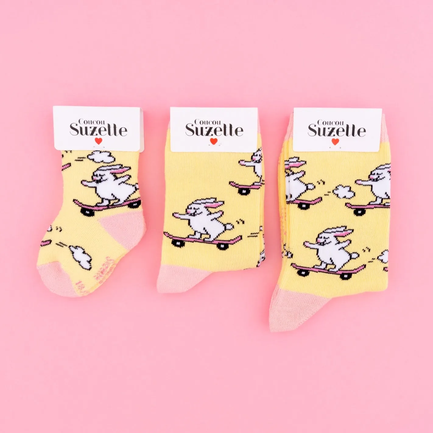 SKATING RABBIT BABY SOCKS