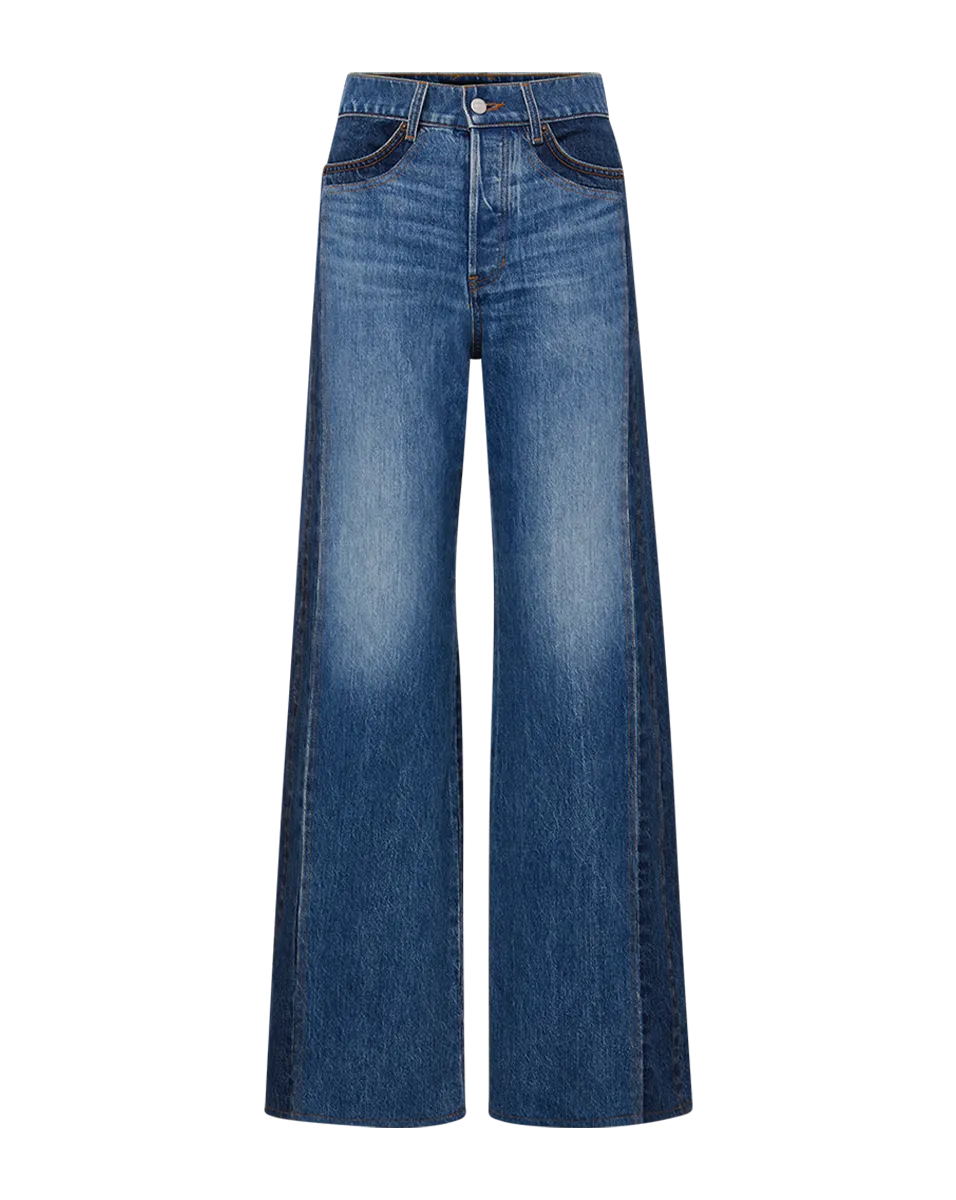 Taylor Two-Tone Wide-Leg Jean